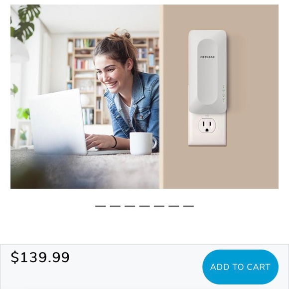 NetGear | Dual-Band WiFi 6 Mesh Extender Plug In Internal Antenna 1.8 Gbps - Picture 7 of 7